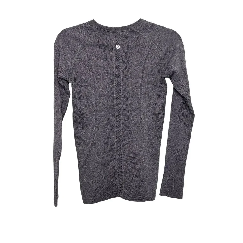 Lululemon Women’s Long Sleeve Swiftly Tech Gray Crew Neck Shirt 6